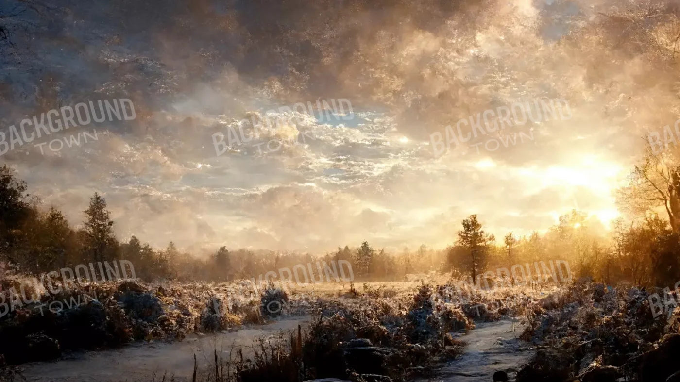 Snowy Forest 14’X8’ Ultracloth (168 X 96 Inch) Backdrop