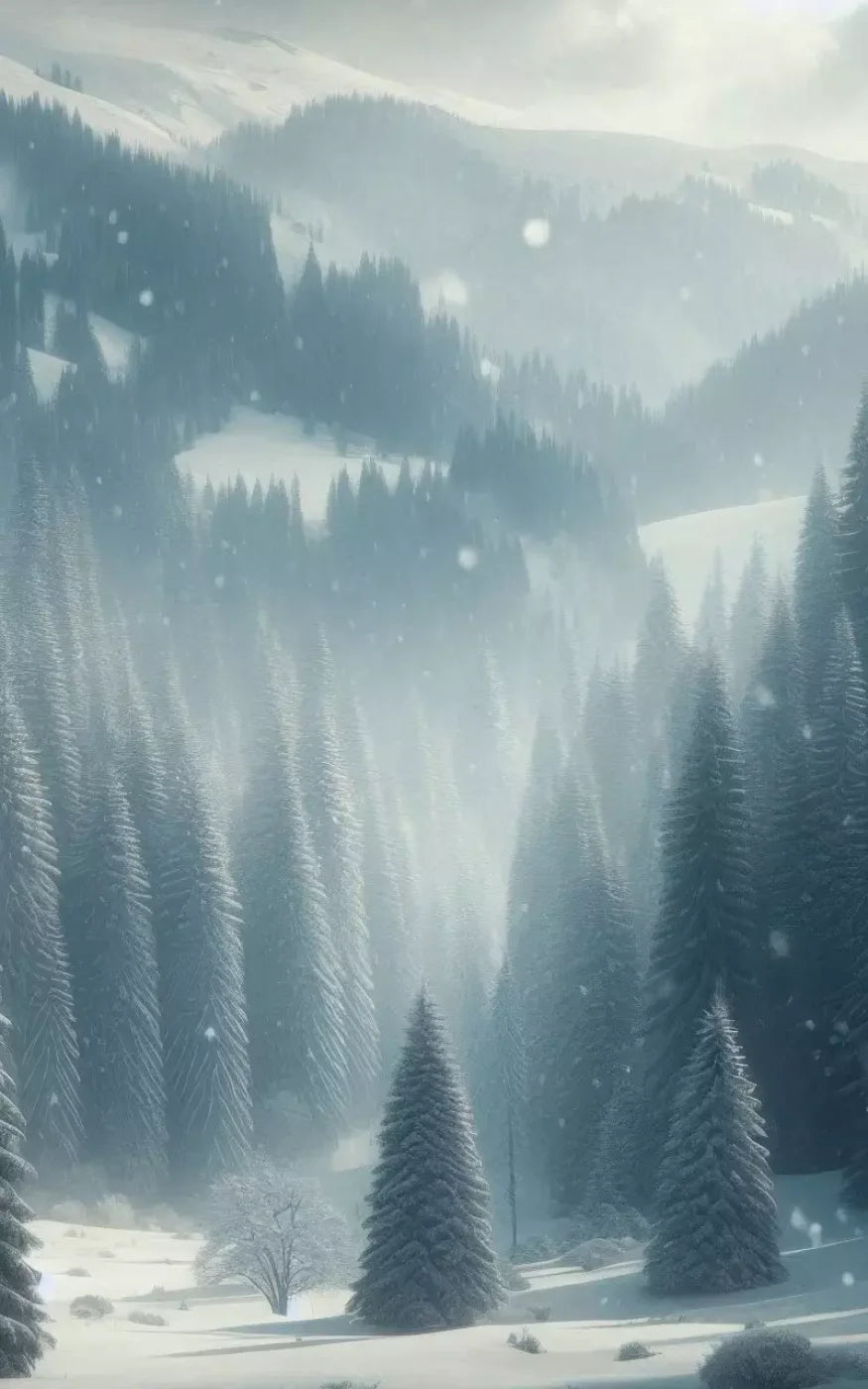 Snowy Forest I 10’X16’ Ultracloth (120 X 192 Inch) Backdrop