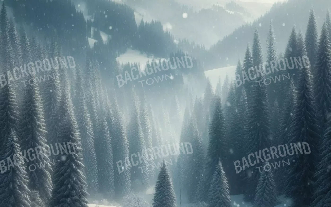 Snowy Forest I 16’X10’ Ultracloth (192 X 120 Inch) Backdrop