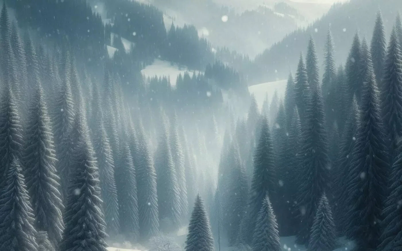 Snowy Forest I 16’X10’ Ultracloth (192 X 120 Inch) Backdrop