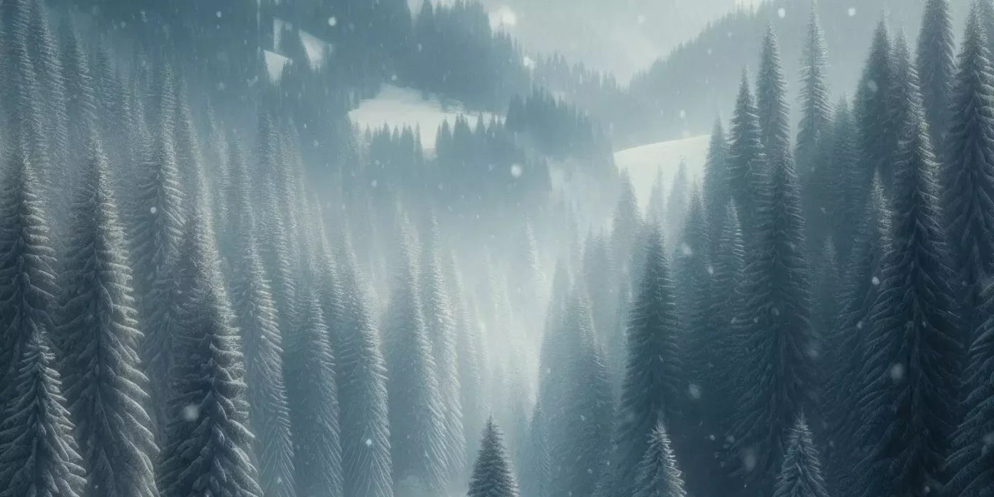 Snowy Forest I 16’X8’ Ultracloth (192 X 96 Inch) Backdrop