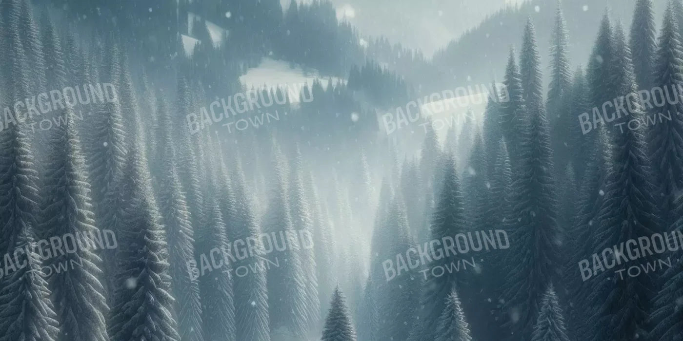 Snowy Forest I 16’X8’ Ultracloth (192 X 96 Inch) Backdrop