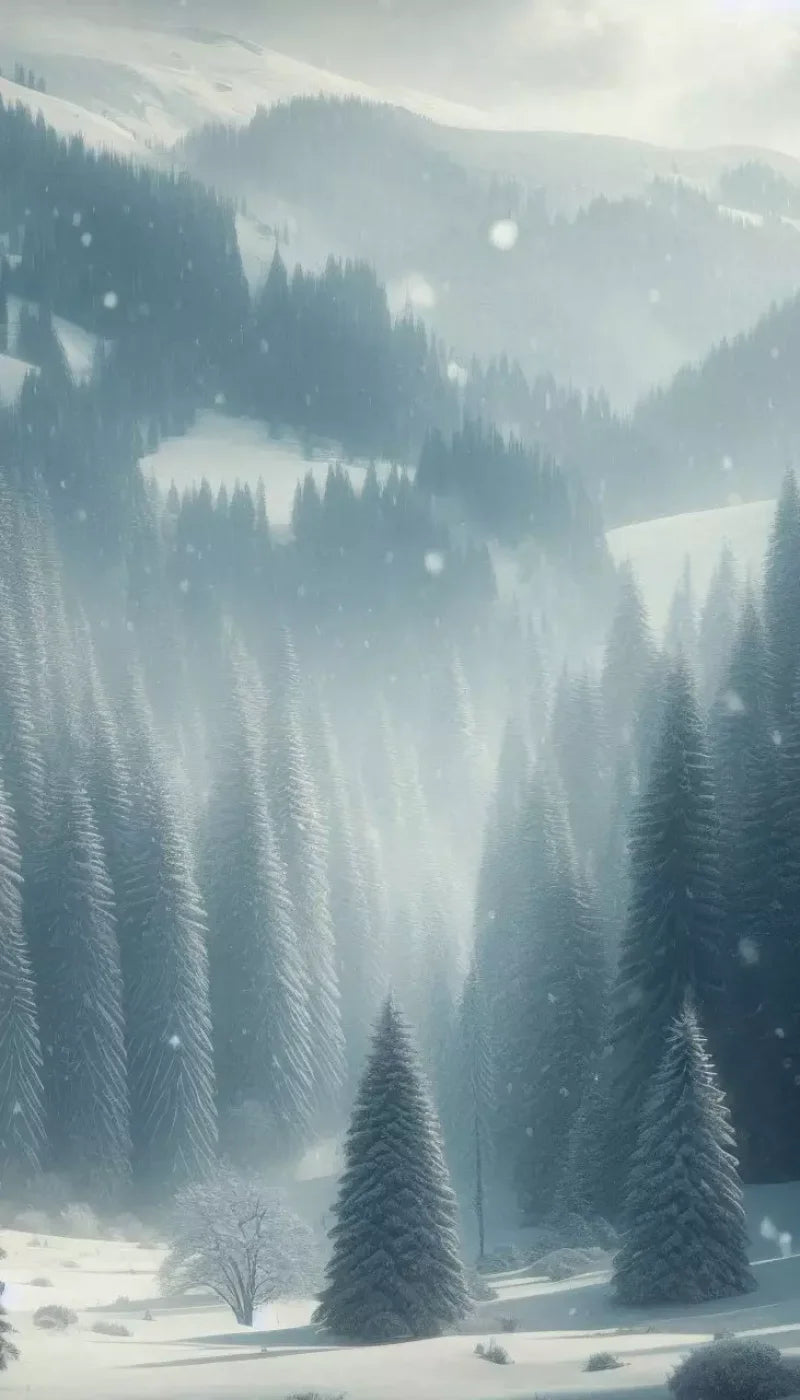 Snowy Forest I 8’X14’ Ultracloth (96 X 168 Inch) Backdrop