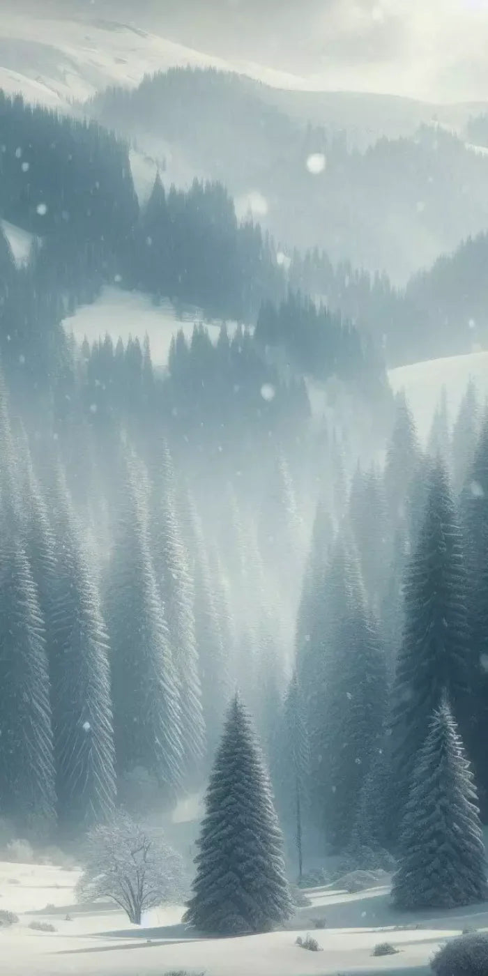 Snowy Forest I 8’X16’ Ultracloth (96 X 192 Inch) Backdrop
