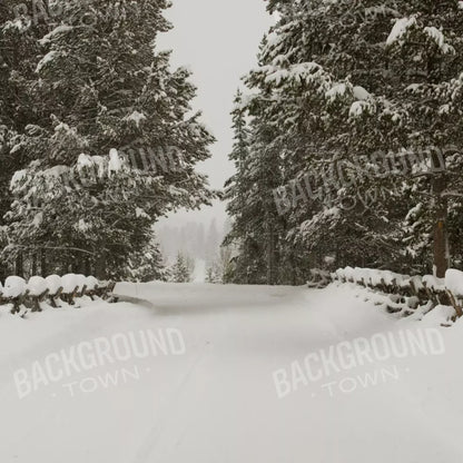 Snowy Roads 10’X10’ Ultracloth (120 X Inch) Backdrop