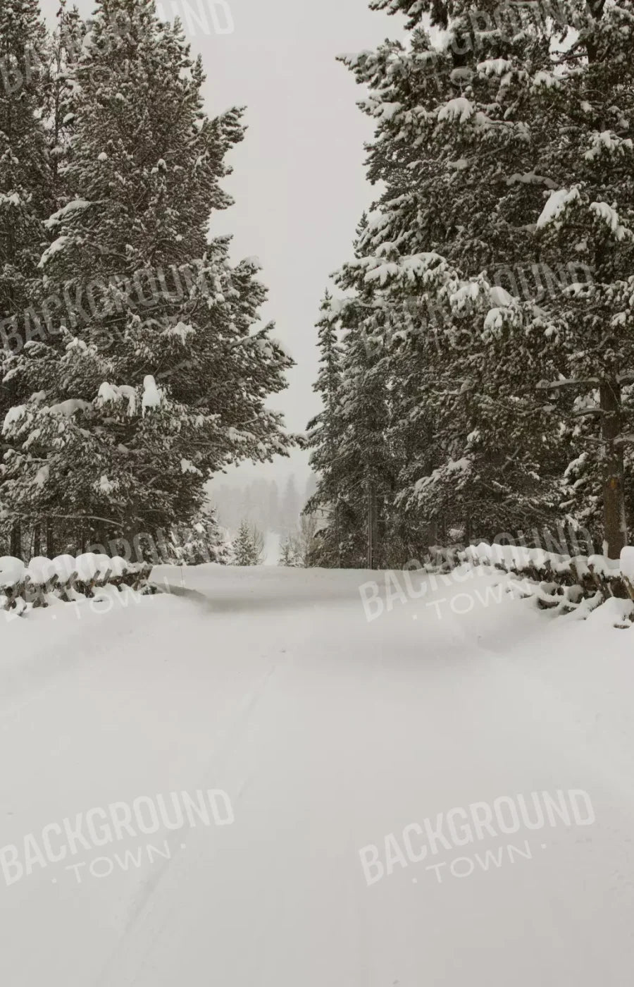 Snowy Roads 8’X12’ Ultracloth (96 X 144 Inch) Backdrop