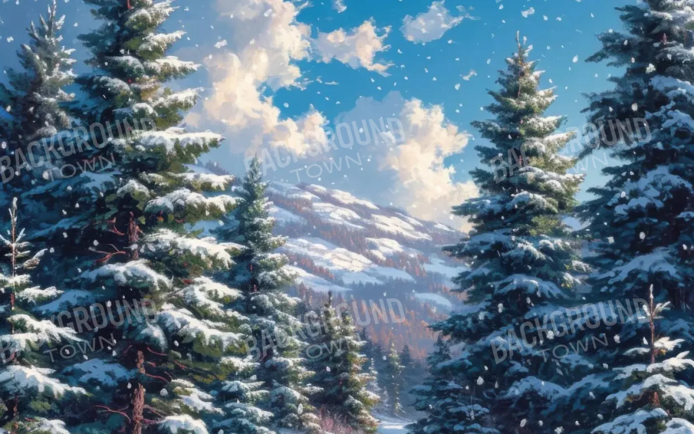 Snowy Walk 8’x5’ UltraCloth (96 x 60 inch) Backdrop