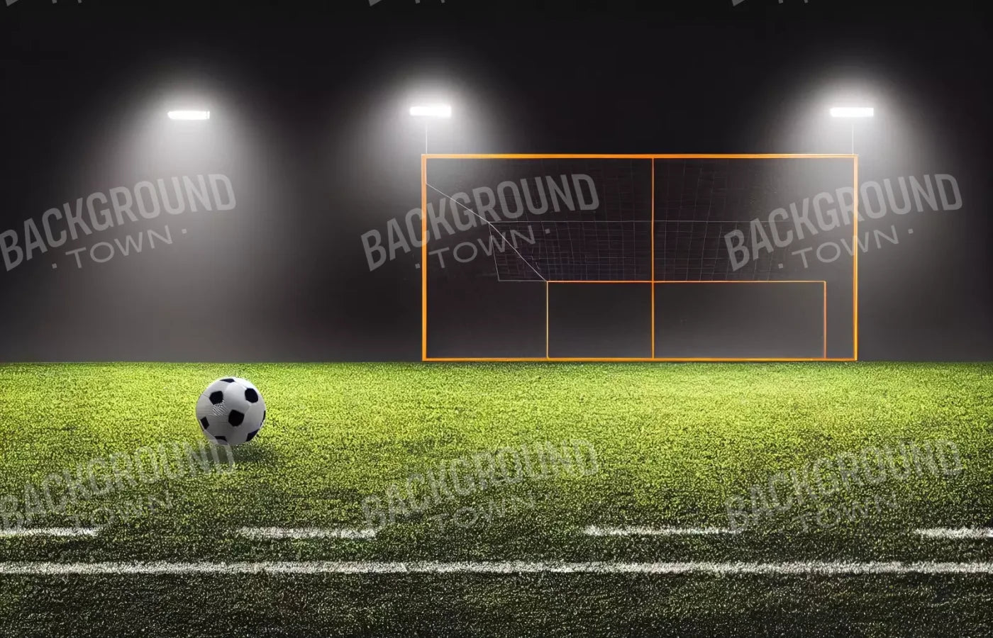 Soccer Night 12X8 Ultracloth ( 144 X 96 Inch ) Backdrop