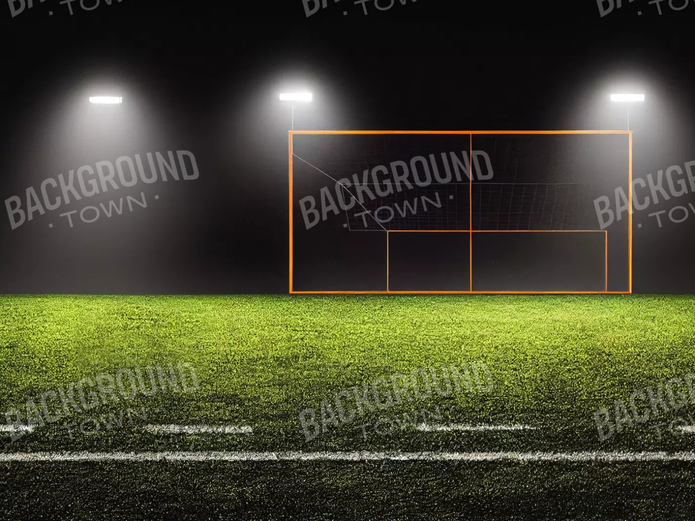 Soccer Night 2 10X8 Fleece ( 120 X 96 Inch ) Backdrop
