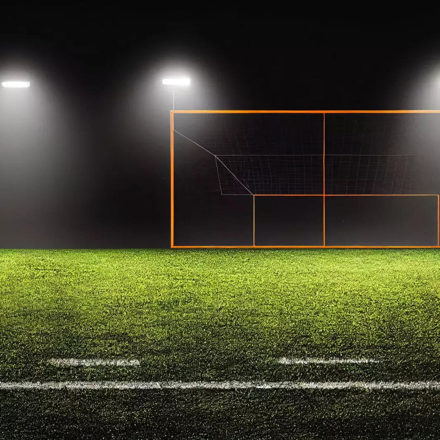 Soccer Night 2 8X8 Fleece ( 96 X Inch ) Backdrop