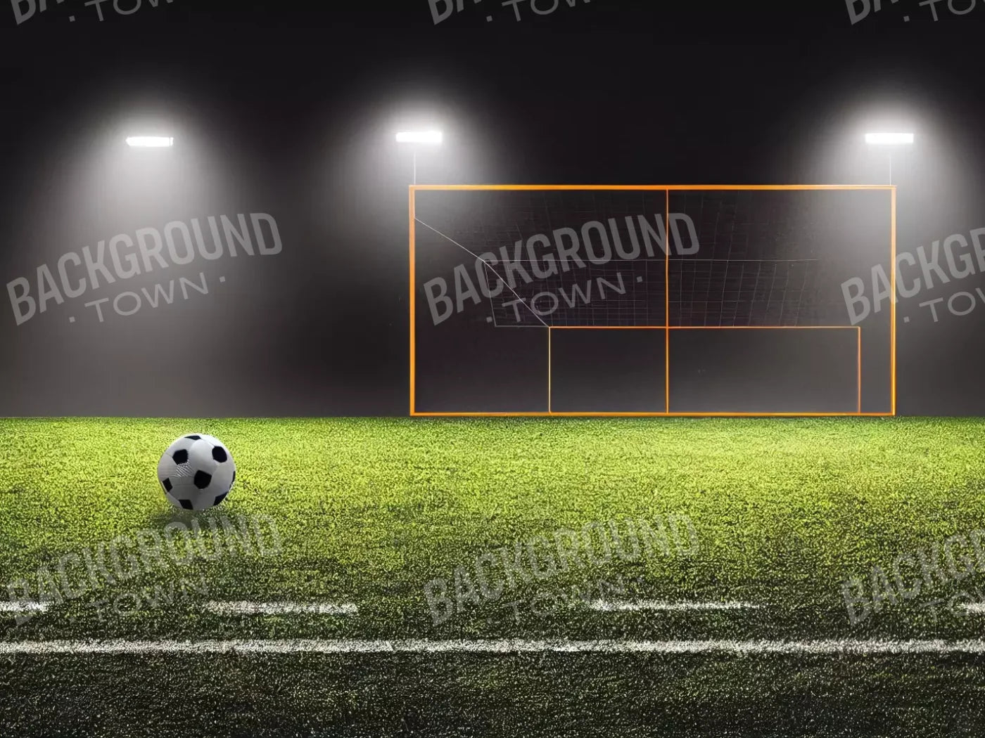 Soccer Night 7X5 Ultracloth ( 84 X 60 Inch ) Backdrop