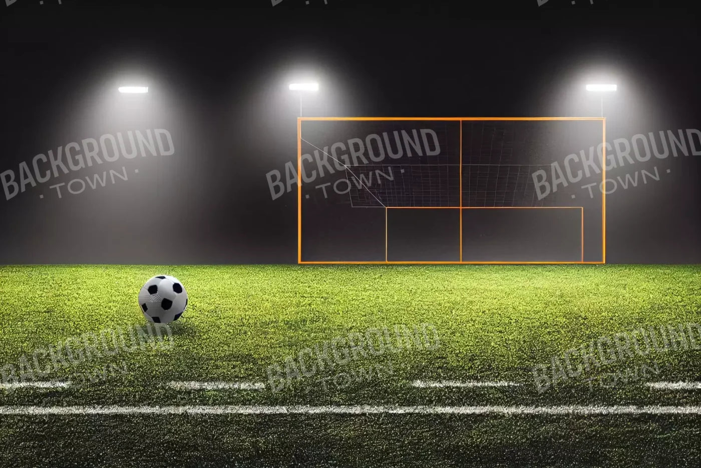 Soccer Night 8X5 Ultracloth ( 96 X 60 Inch ) Backdrop