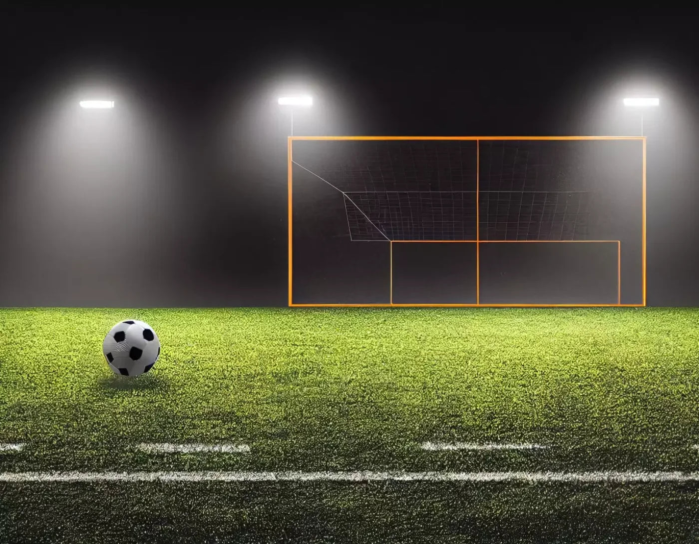 Soccer Night 8X6 Fleece ( 96 X 72 Inch ) Backdrop