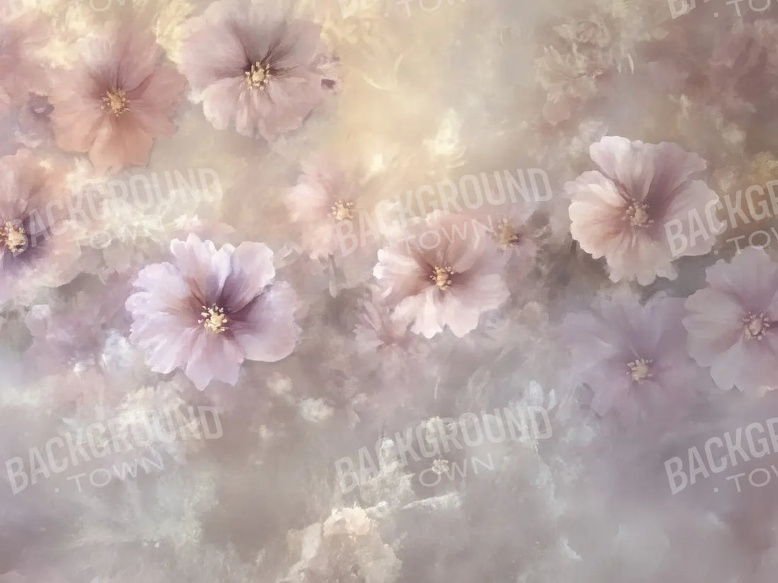Soft Pink Fine Art Florals 6’8x5’ Fleece (80 x 60 inch) Backdrop