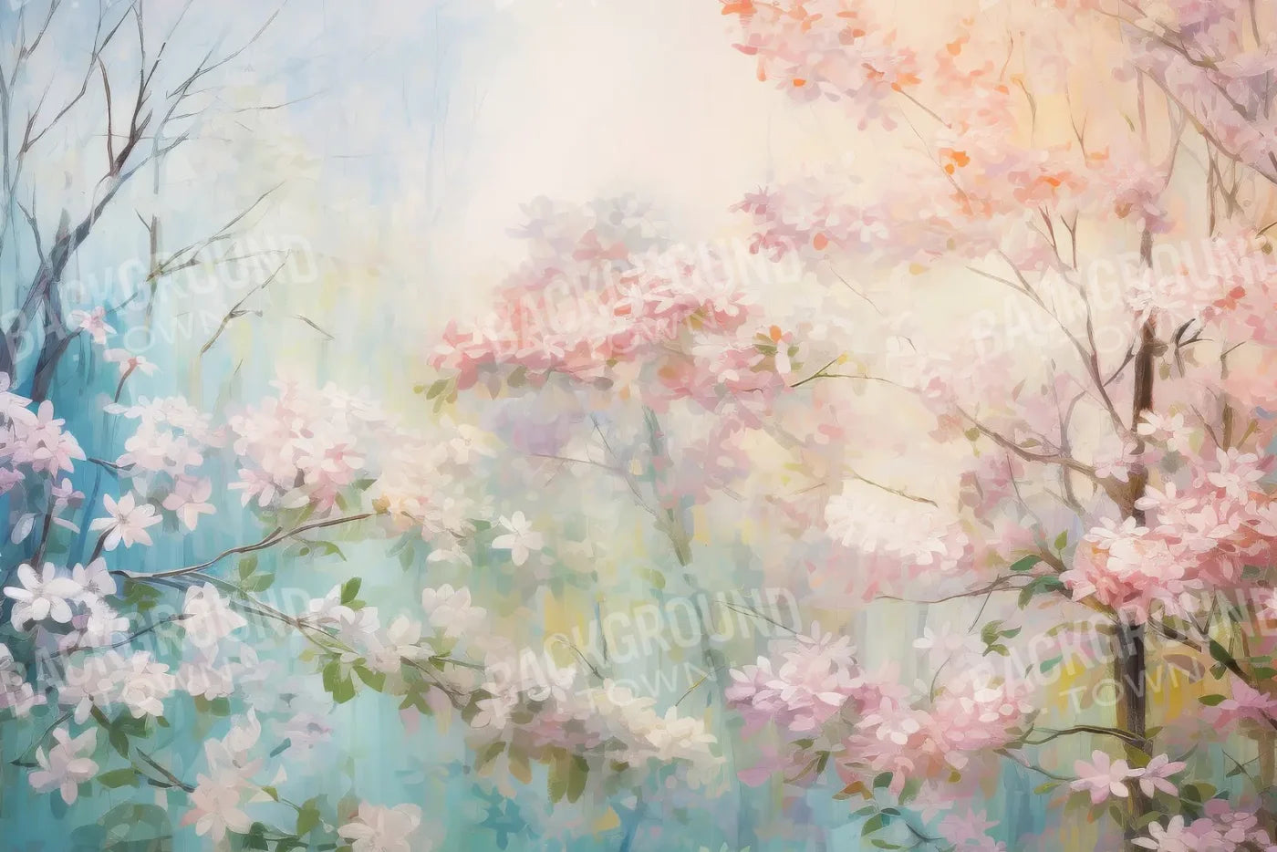 Soft Spring Florals 12’x8’ UltraCloth (144 x 96 inch) Backdrop