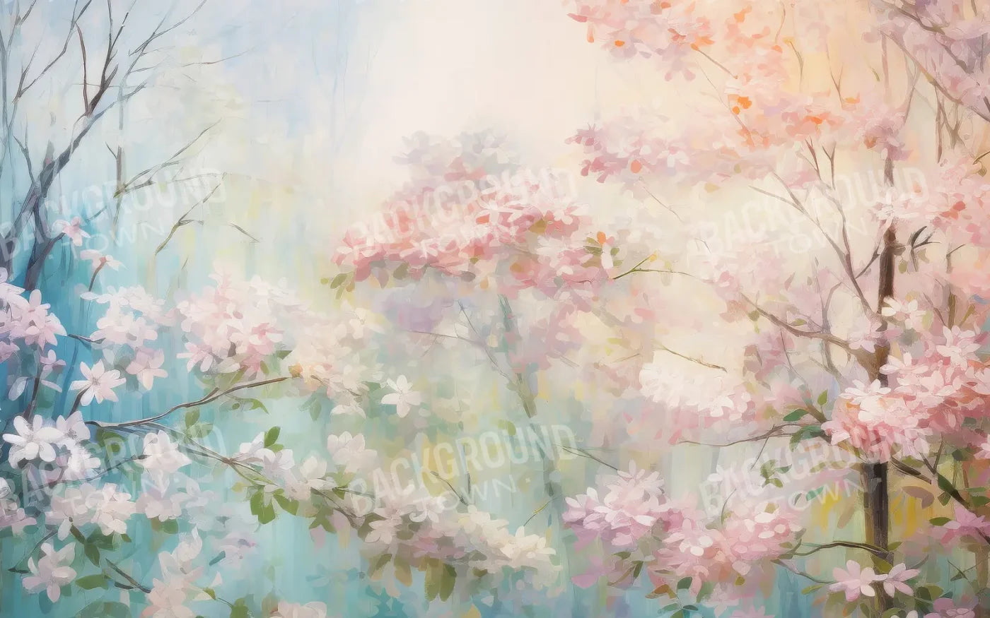 Soft Spring Florals 8’x5’ UltraCloth (96 x 60 inch) Backdrop