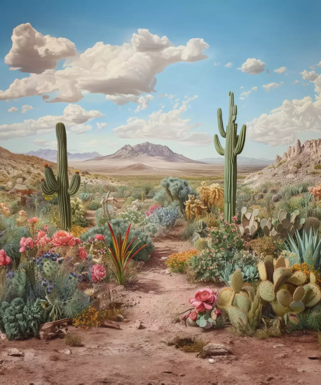 Desert, Brown, Green Backdrop for Photography