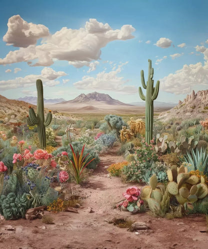 Desert, Brown, Green  Backdrop for Photography