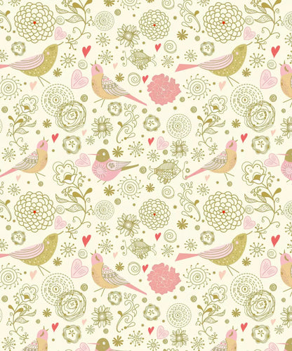 Beige Floral Backdrop for Photography