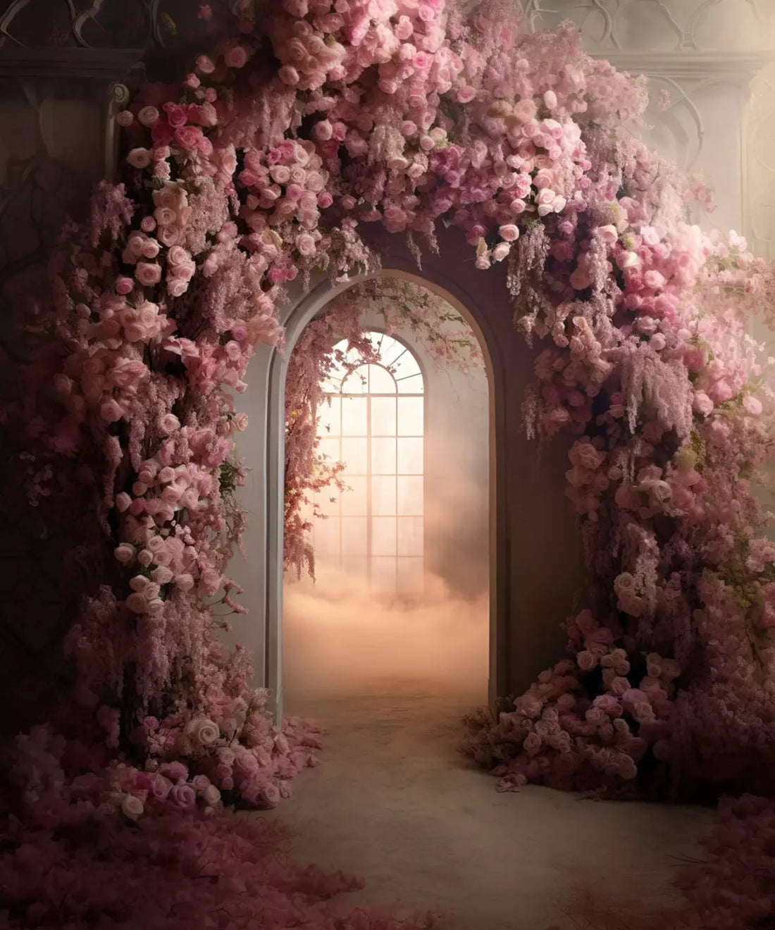 Floral Arch Pink  Backdrop for Photography