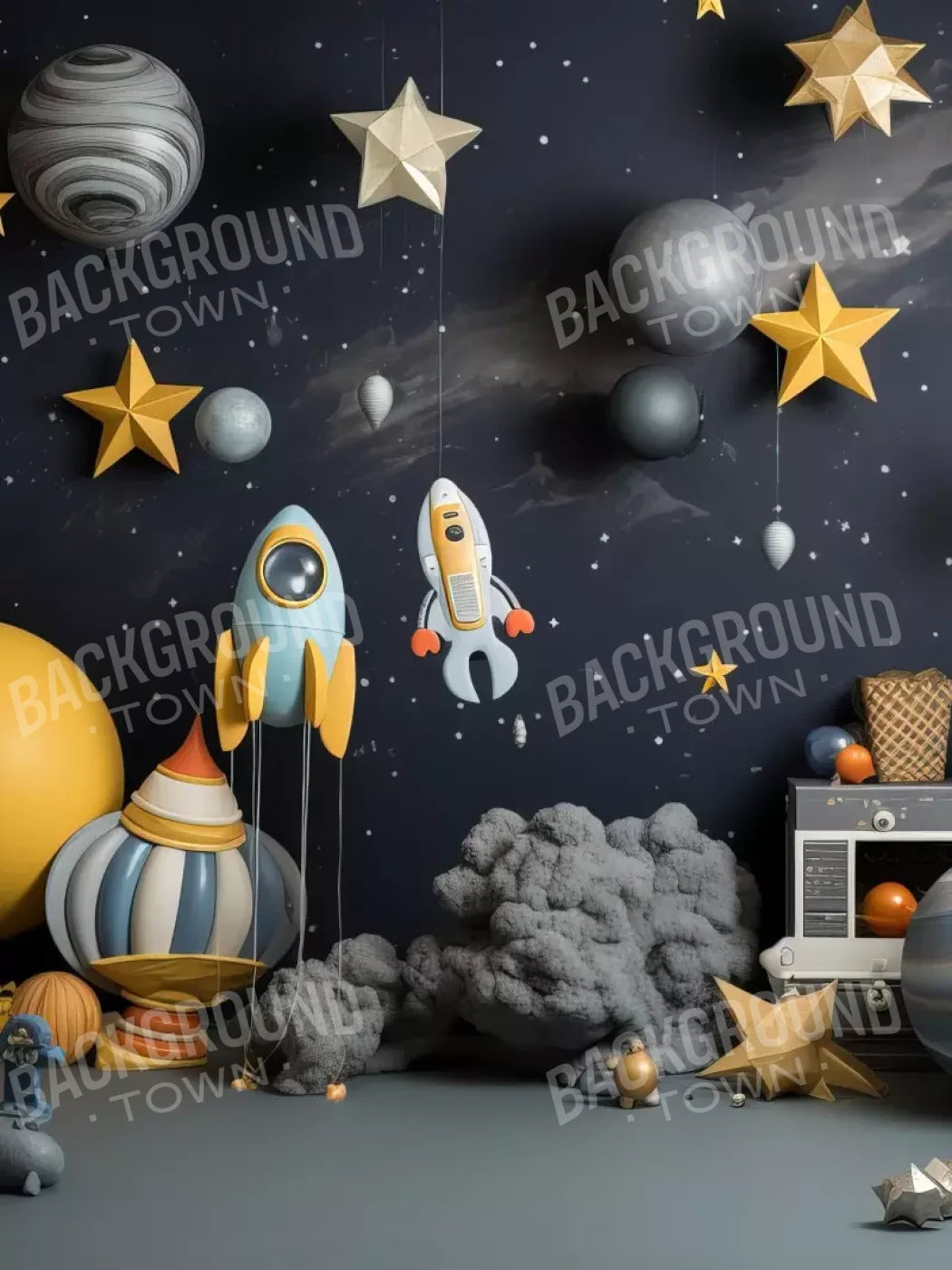 Space Cadet I 5’X6’8 Fleece (60 X 80 Inch) Backdrop