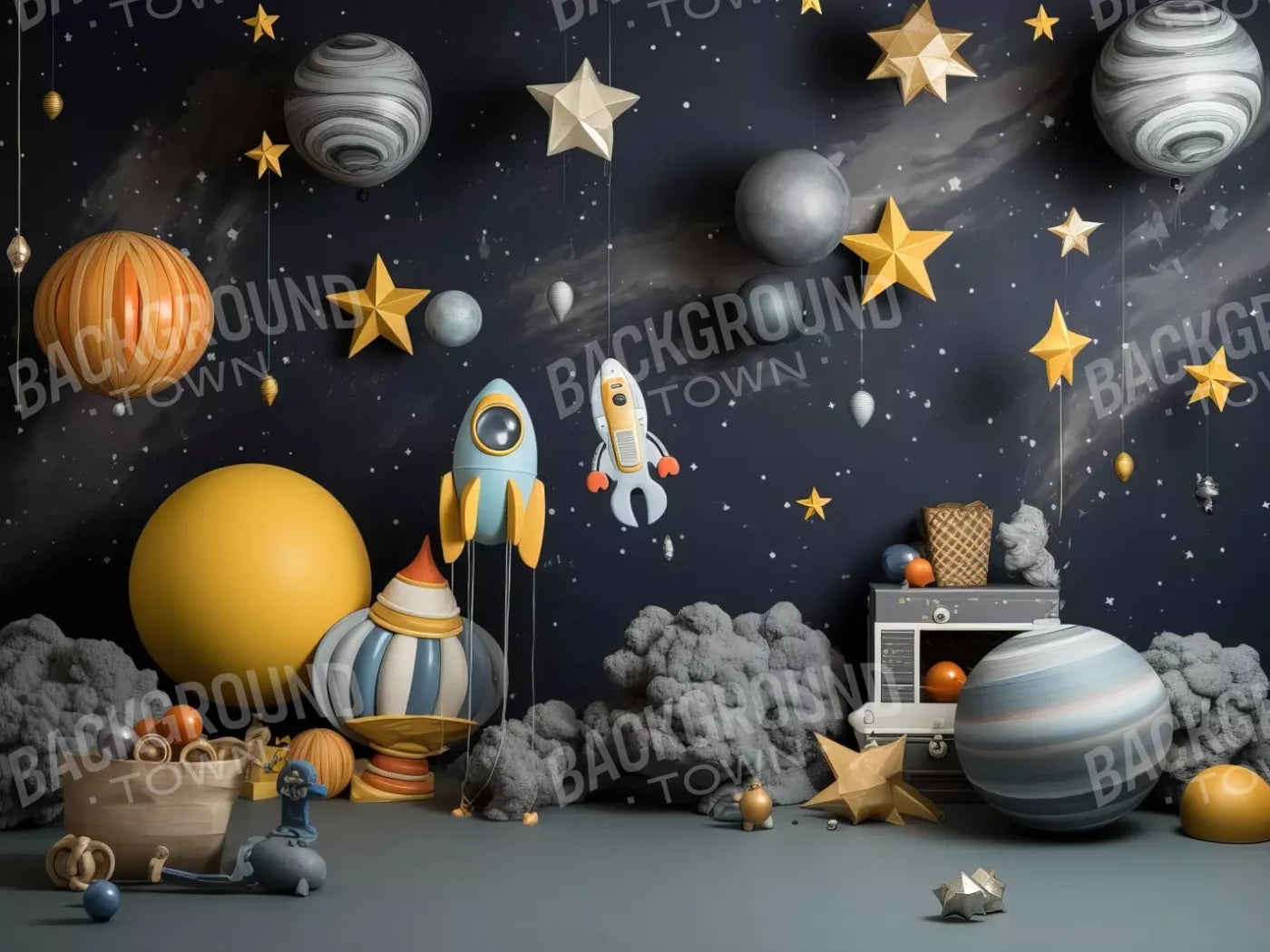 Space Cadet I 6’8X5’ Fleece (80 X 60 Inch) Backdrop