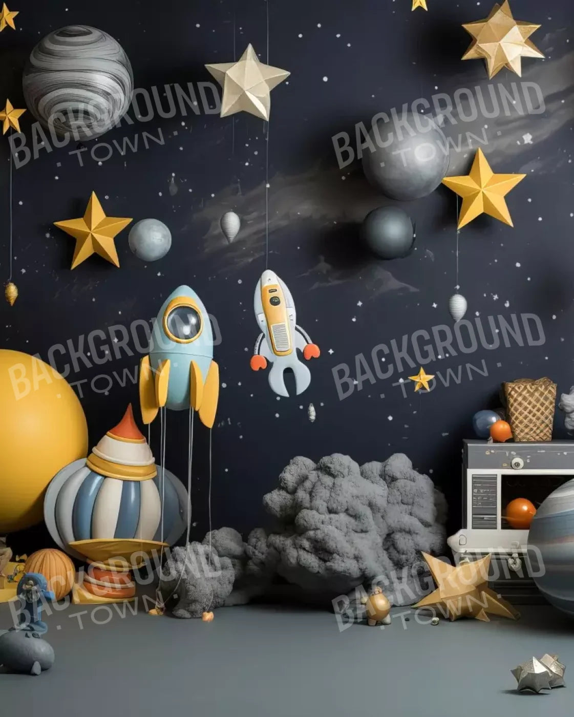 Space Cadet I 8’X10’ Fleece (96 X 120 Inch) Backdrop