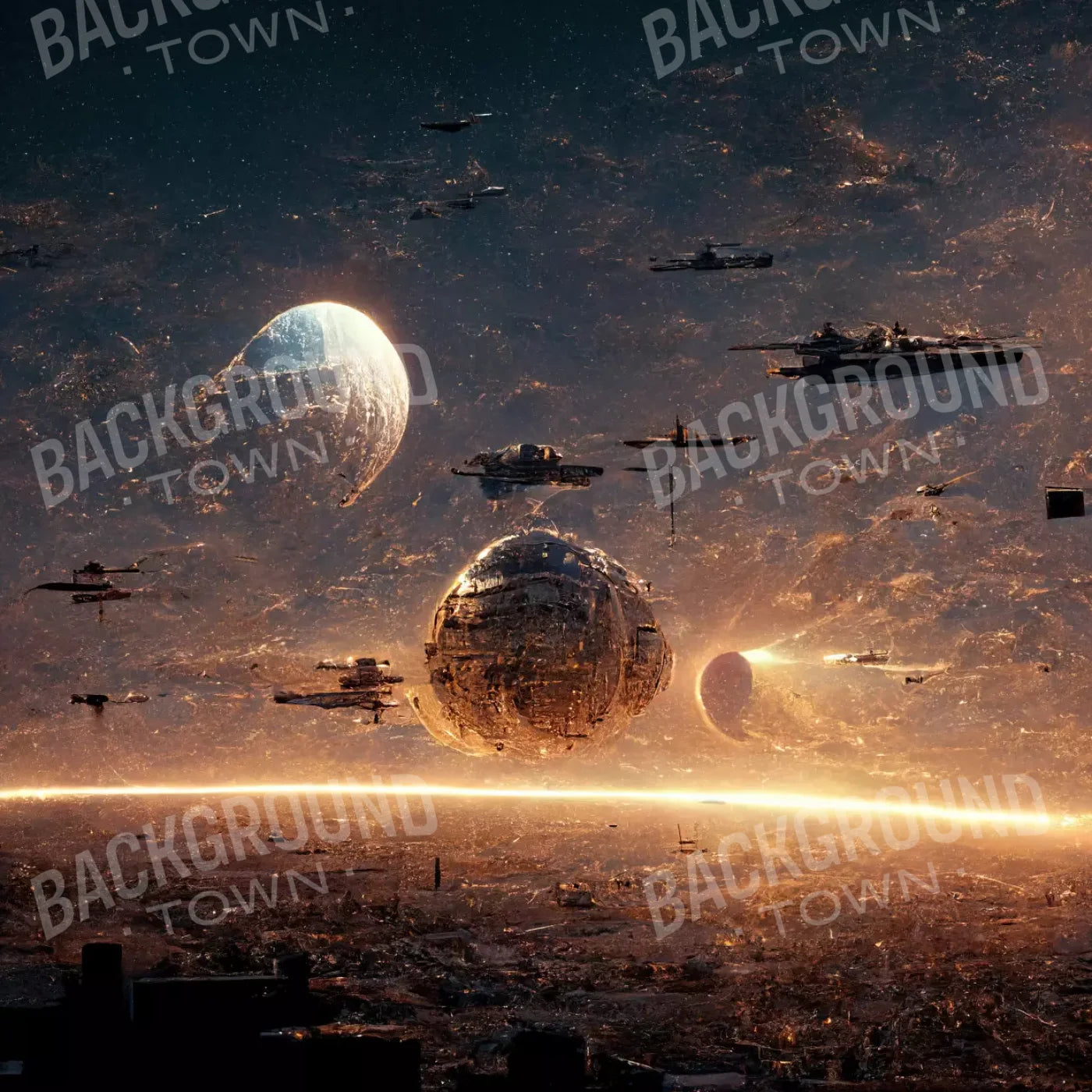 Space Warz 2 10’X10’ Ultracloth (120 X Inch) Backdrop