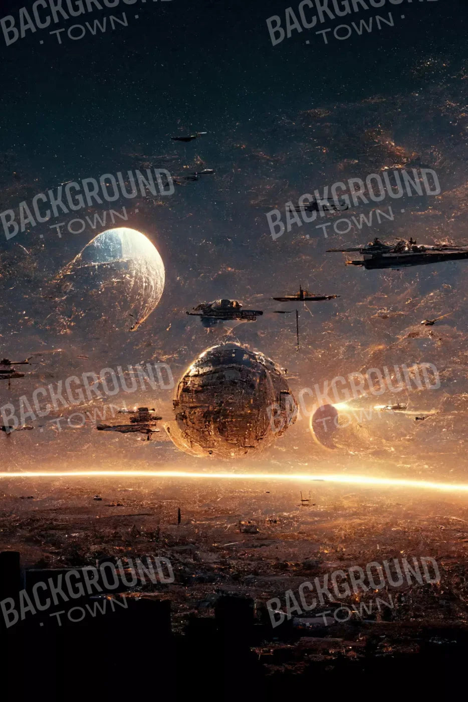 Space Warz 2 5’X8’ Ultracloth (60 X 96 Inch) Backdrop