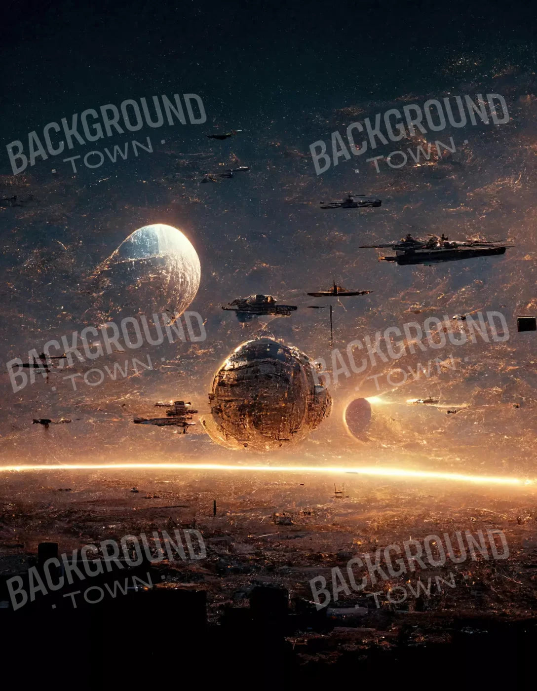 Space Warz 2 6’X8’ Fleece (72 X 96 Inch) Backdrop