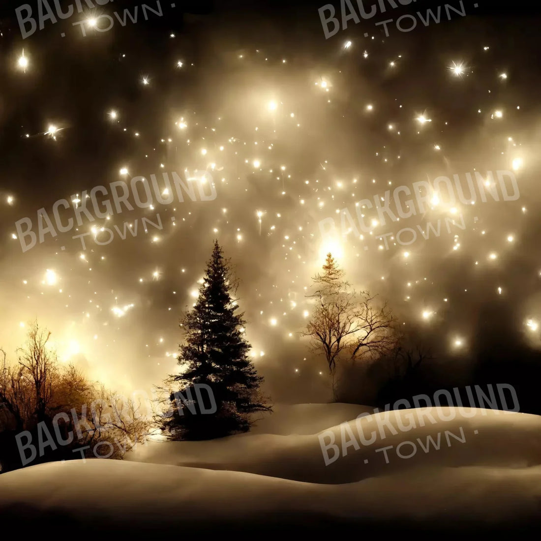 Sparkle Snowfall 2 10X10 Ultracloth ( 120 X Inch ) Backdrop