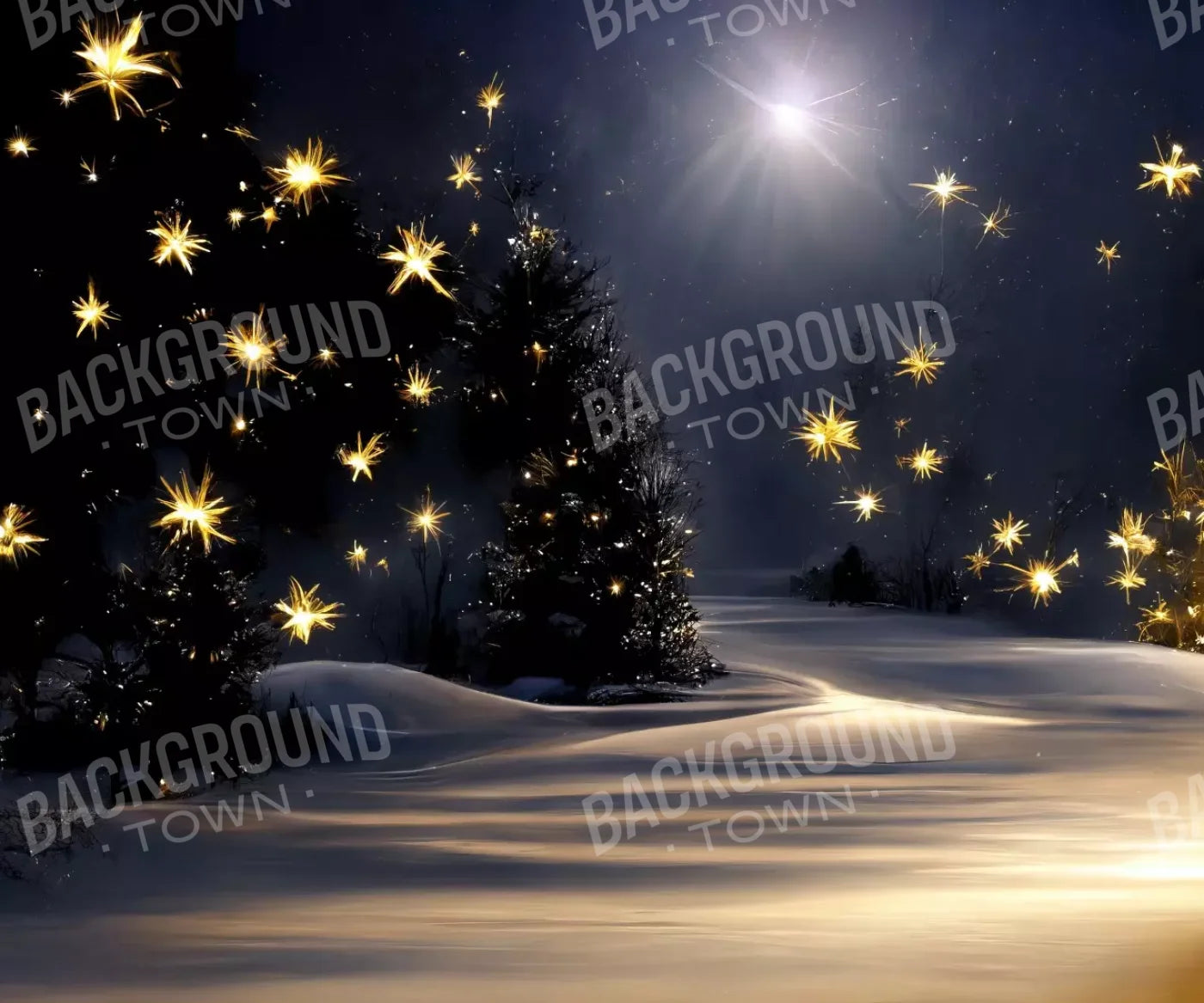 Sparkling Snowy Path 12’X10’ Ultracloth (144 X 120 Inch) Backdrop