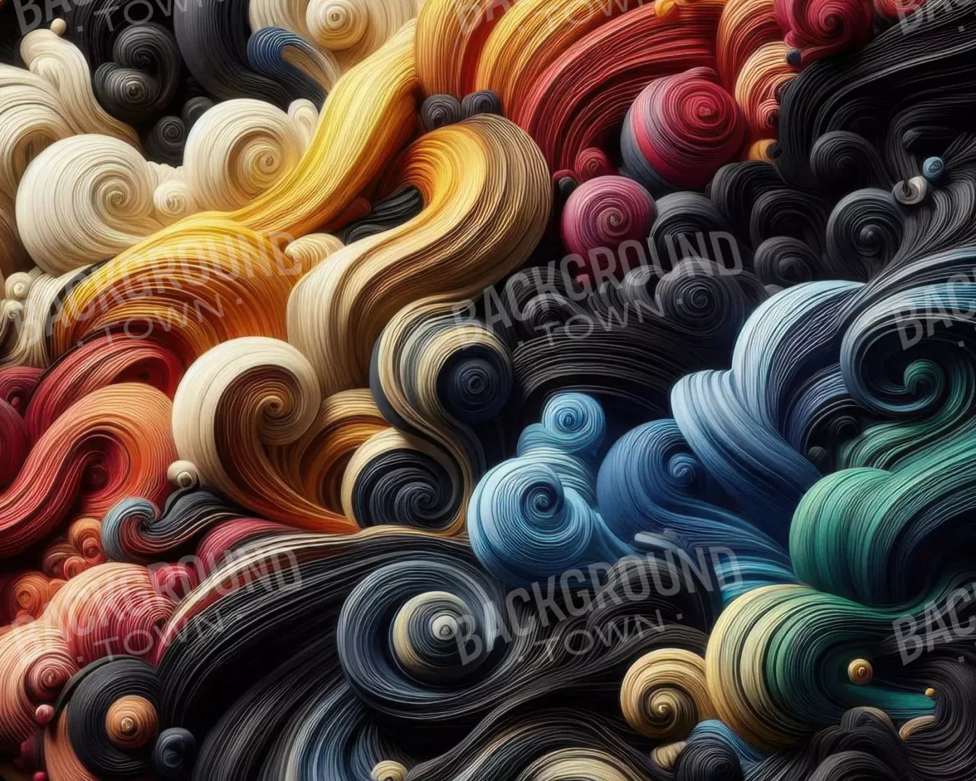 Spiraled Yarn Skeins 10’X8’ Fleece (120 X 96 Inch) Backdrop
