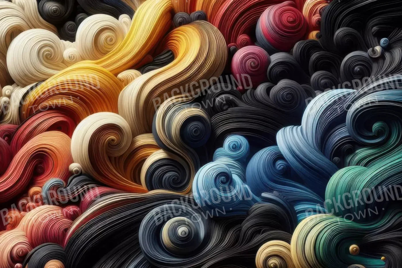 Spiraled Yarn Skeins 12’X8’ Ultracloth (144 X 96 Inch) Backdrop