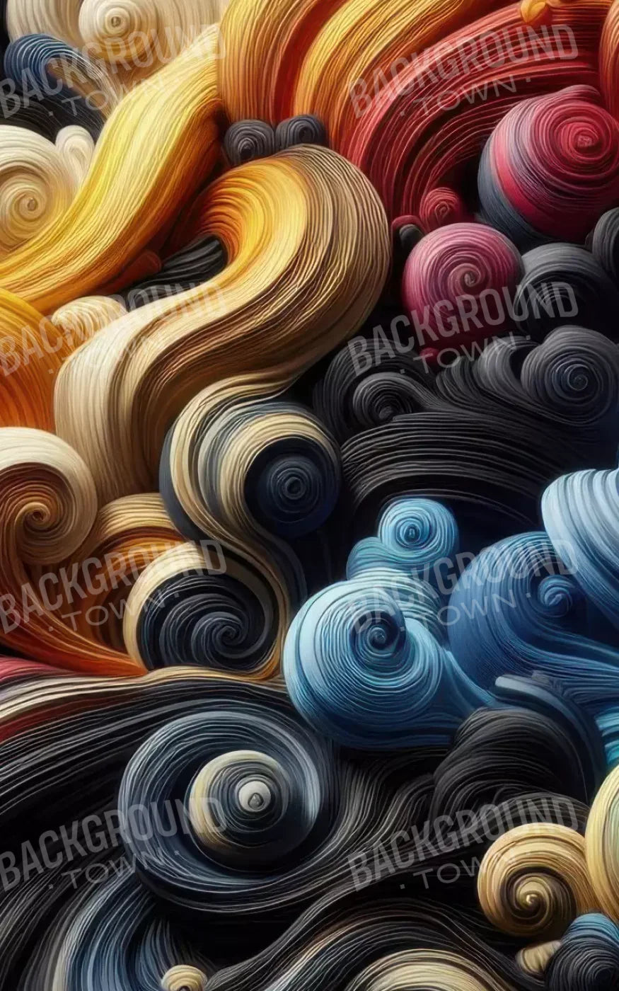 Spiraled Yarn Skeins 5’X8’ Ultracloth (60 X 96 Inch) Backdrop
