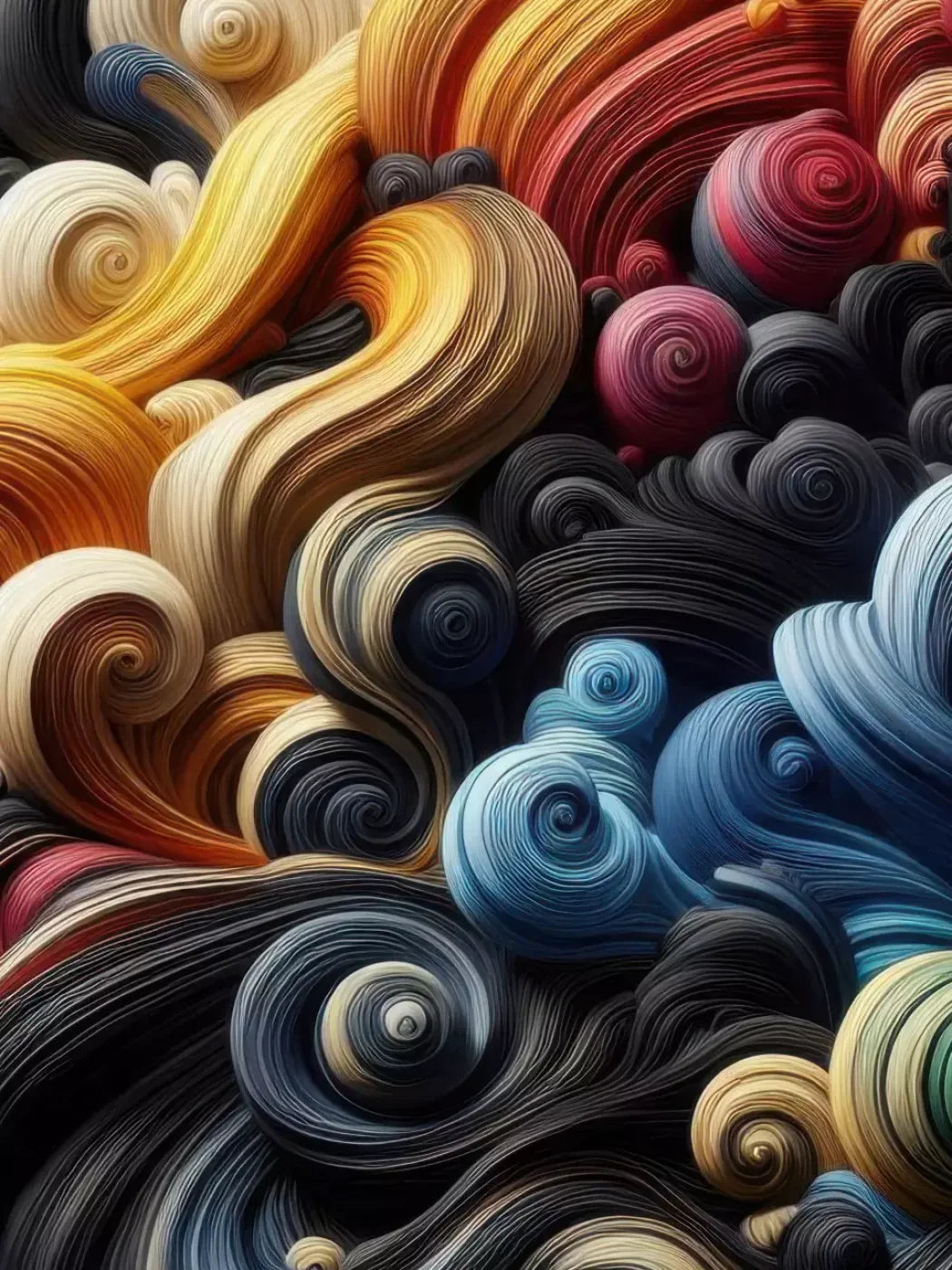 Spiraled Yarn Skeins 6’X8’ Fleece (72 X 96 Inch) Backdrop