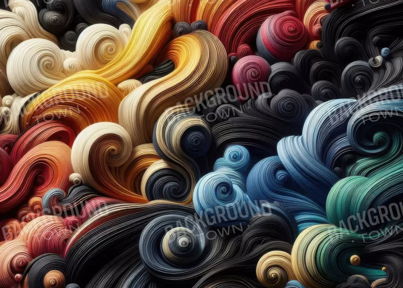 Spiraled Yarn Skeins 7’X5’ Ultracloth (84 X 60 Inch) Backdrop