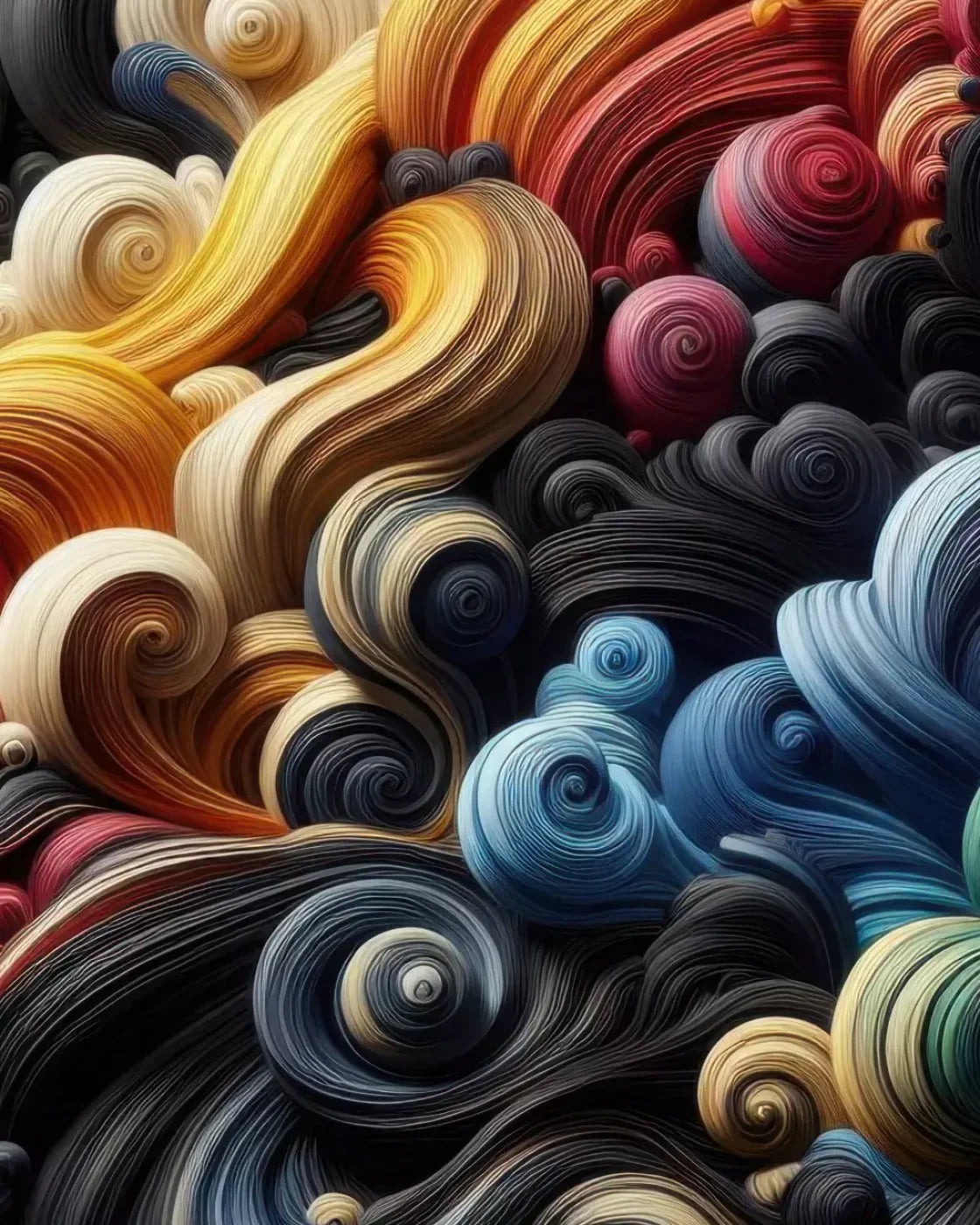 Spiraled Yarn Skeins 8’X10’ Fleece (96 X 120 Inch) Backdrop