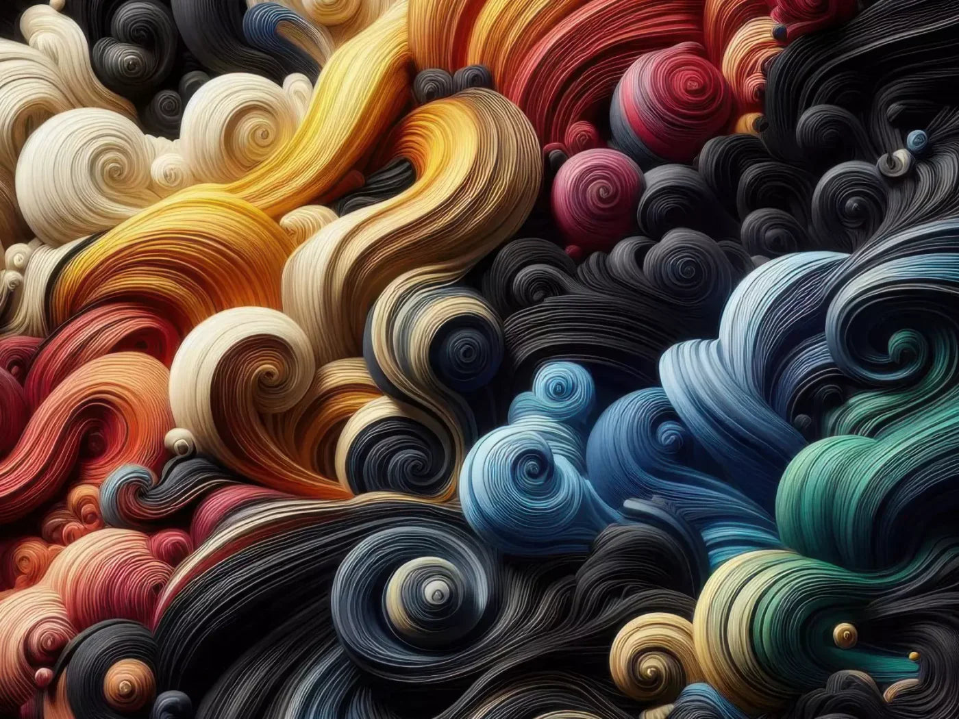 Spiraled Yarn Skeins 8’X6’ Fleece (96 X 72 Inch) Backdrop