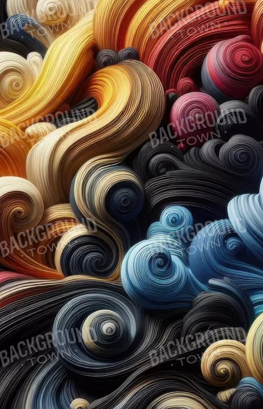 Spiraled Yarn Skeins 9’X14’ Ultracloth (108 X 168 Inch) Backdrop