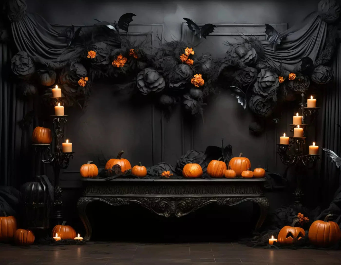 Spooktastic 8X6 Fleece ( 96 X 72 Inch ) Backdrop