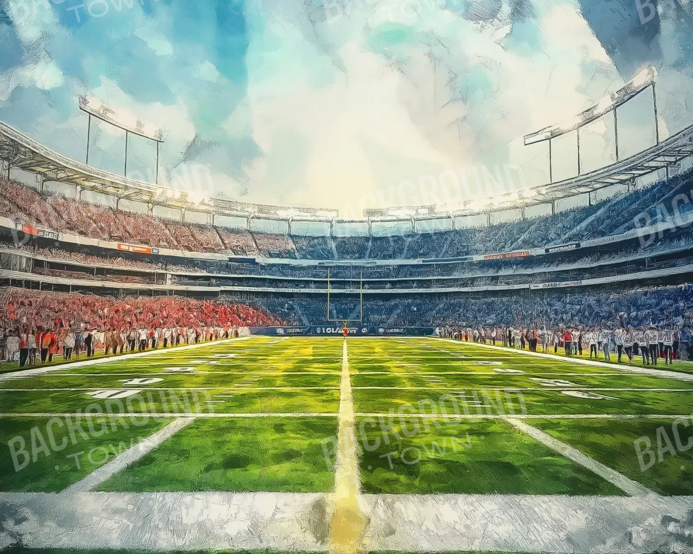 Sports Field 10’x8’ Fleece (120 x 96 inch) Backdrop