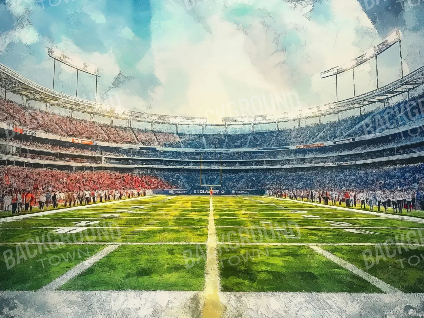 Sports Field 6’8x5’ Fleece (80 x 60 inch) Backdrop