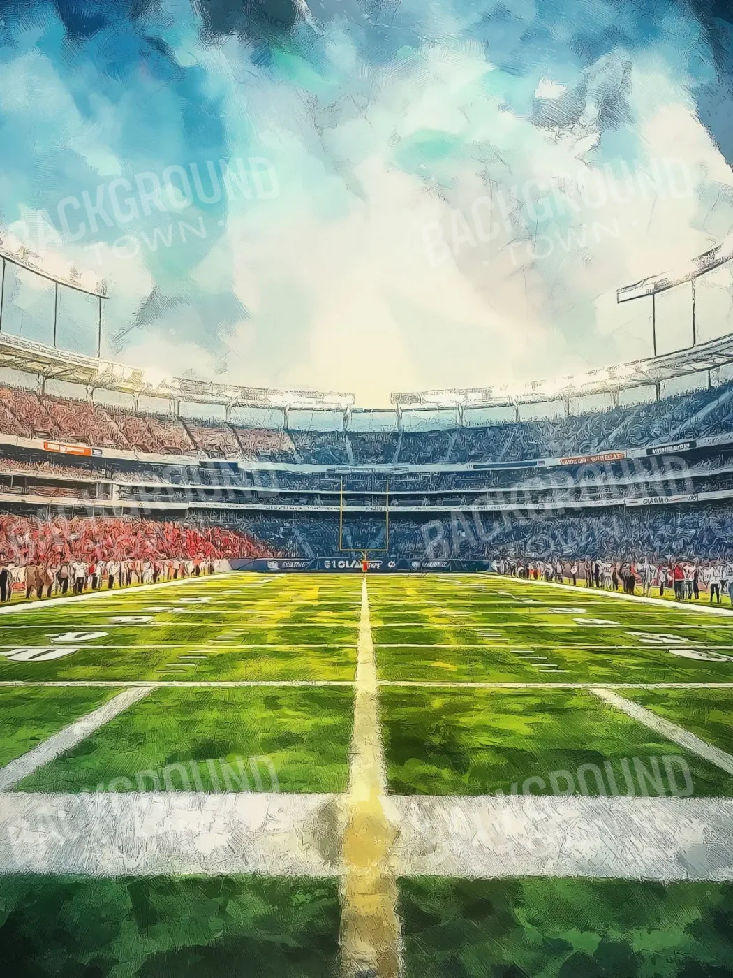 Sports Field 6’x8’ Fleece (72 x 96 inch) Backdrop