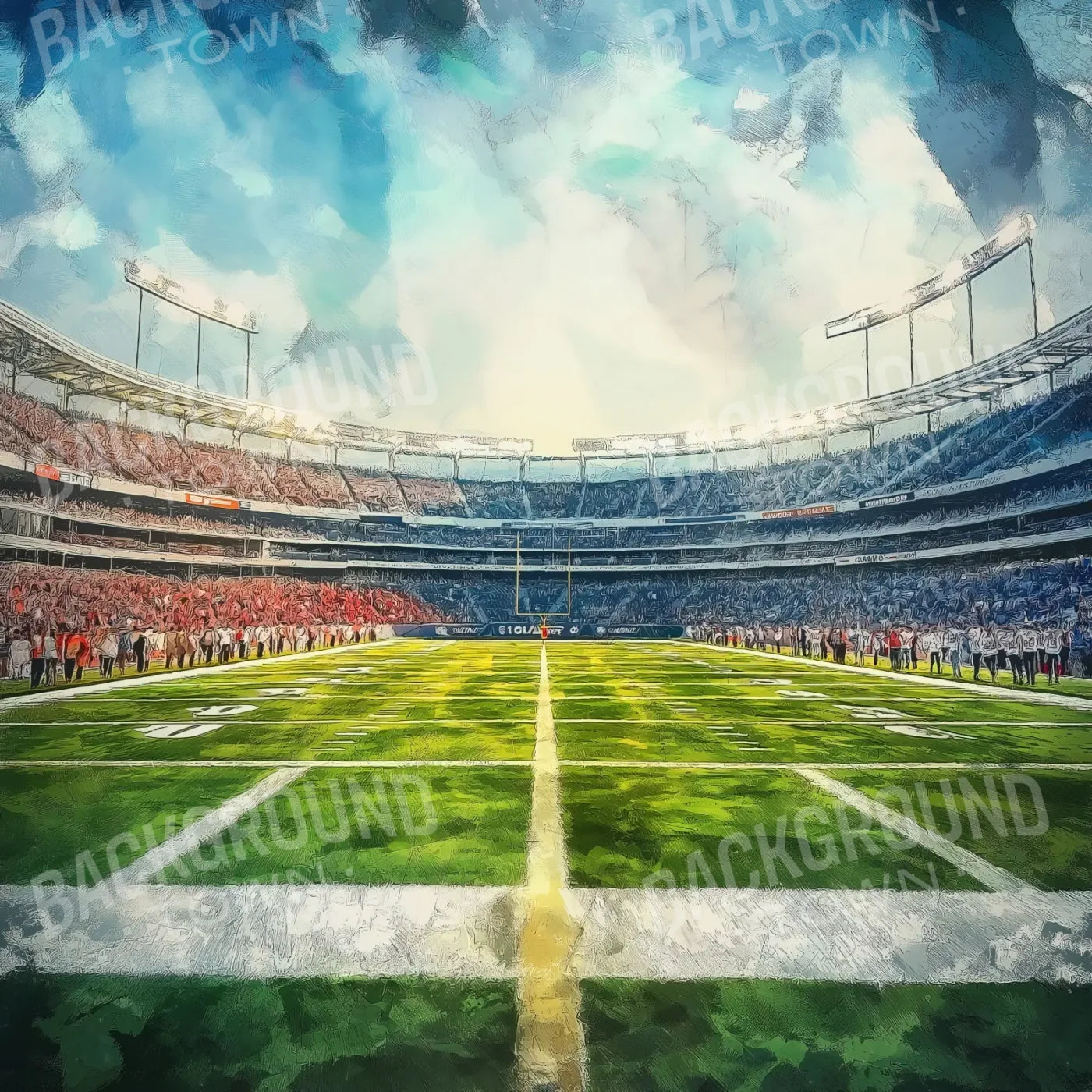 Sports Field 8’x8’ Fleece (96 x 96 inch) Backdrop