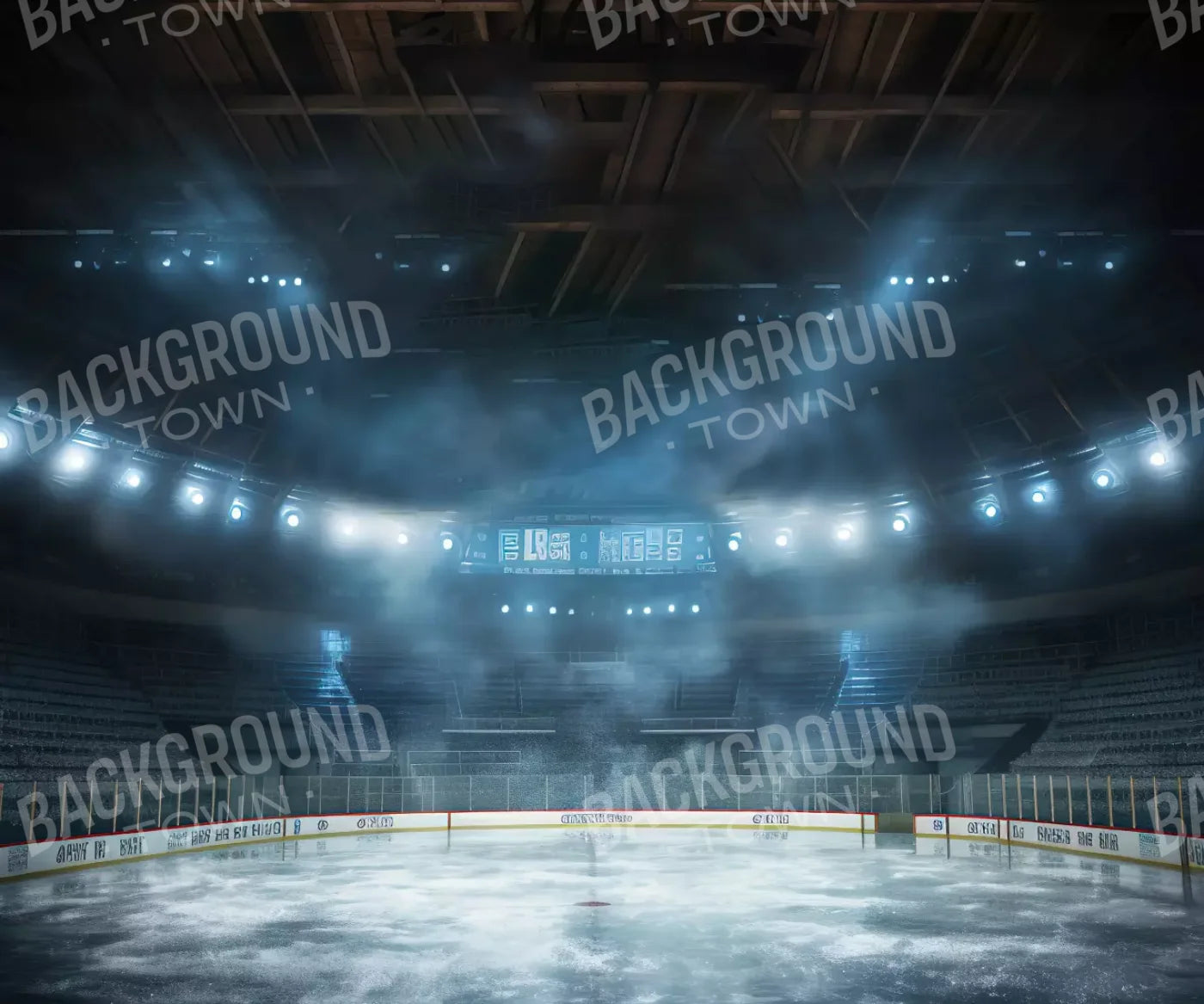 Sports Hockey On Ice 12’X10’ Ultracloth (144 X 120 Inch) Backdrop