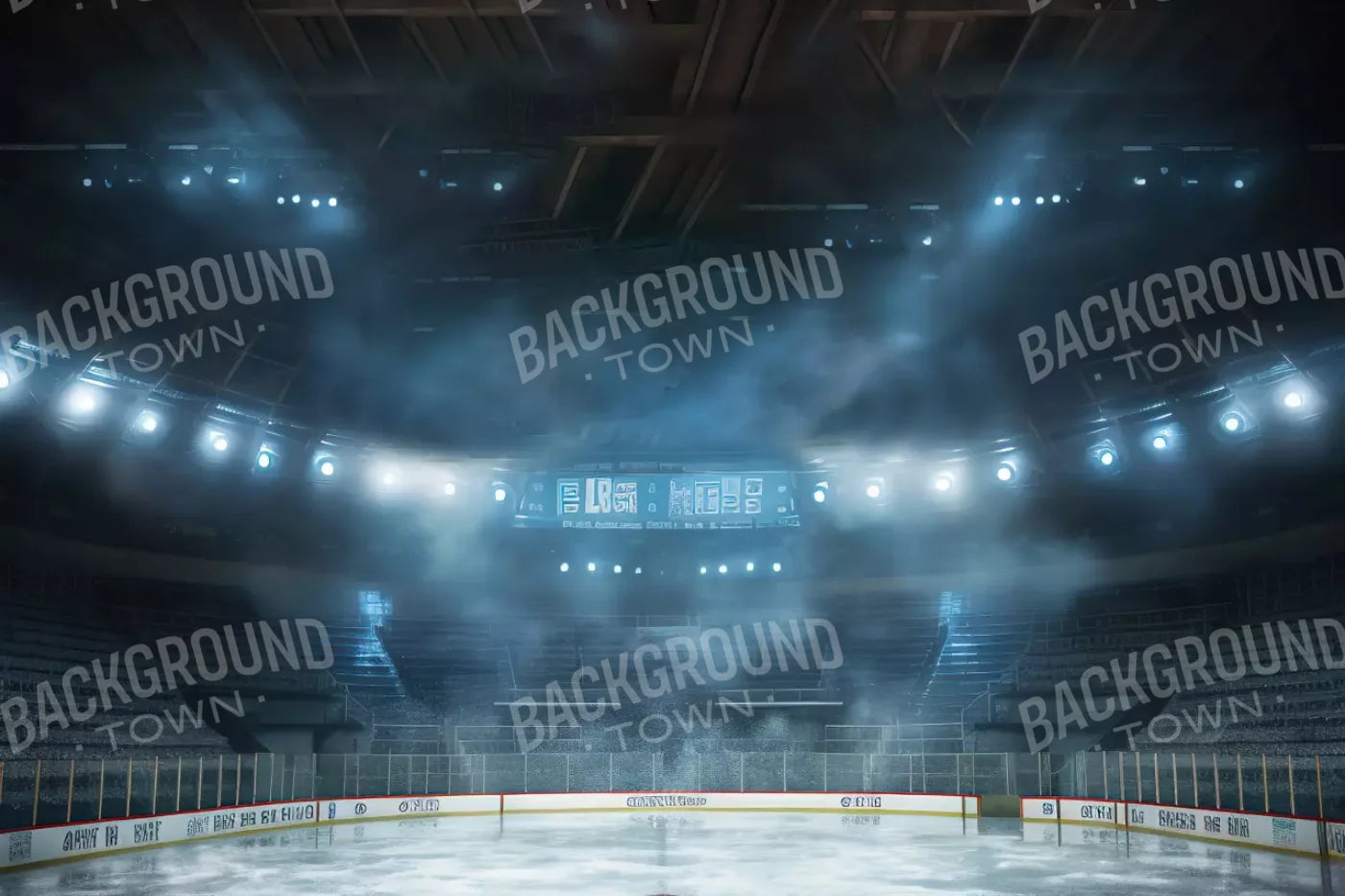 Sports Hockey On Ice 12’X8’ Ultracloth (144 X 96 Inch) Backdrop