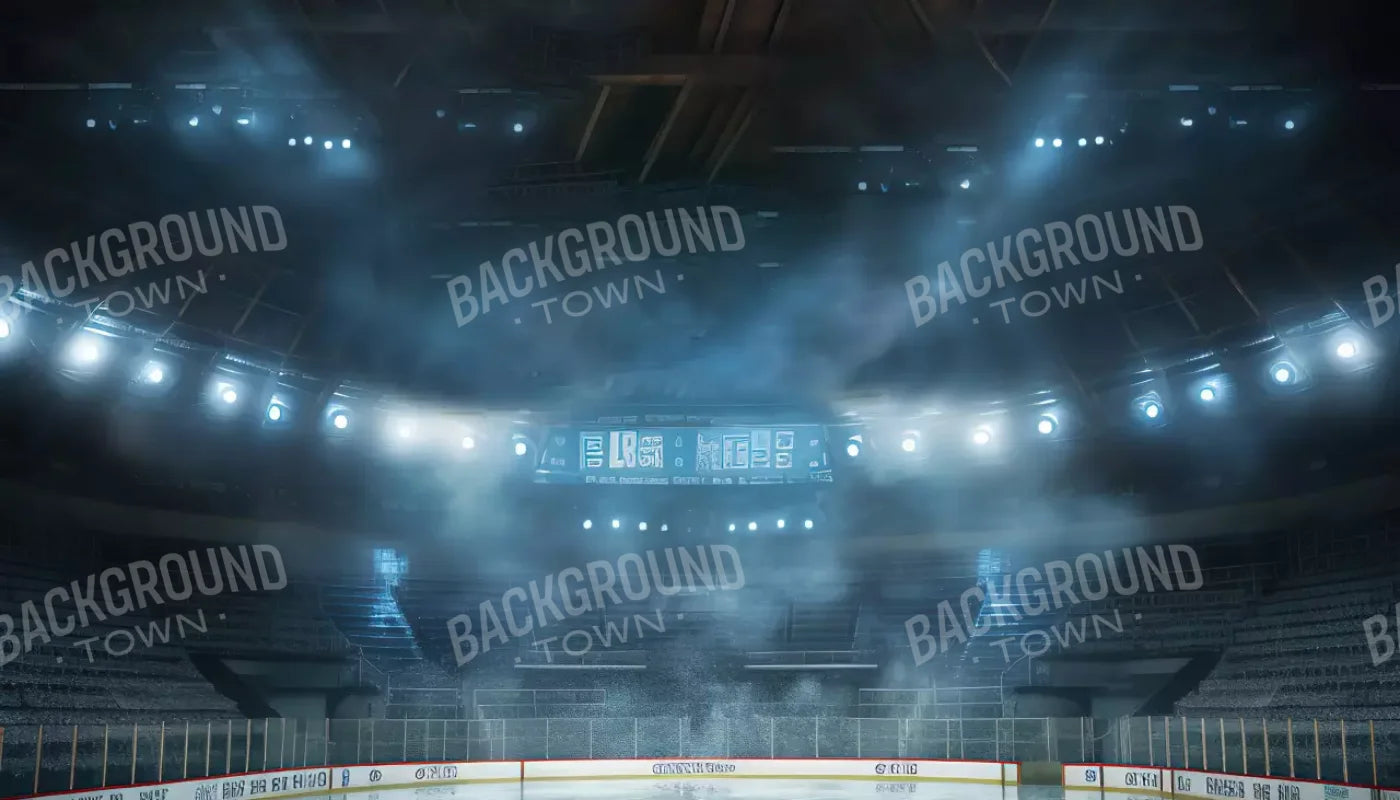 Sports Hockey On Ice 14’X8’ Ultracloth (168 X 96 Inch) Backdrop