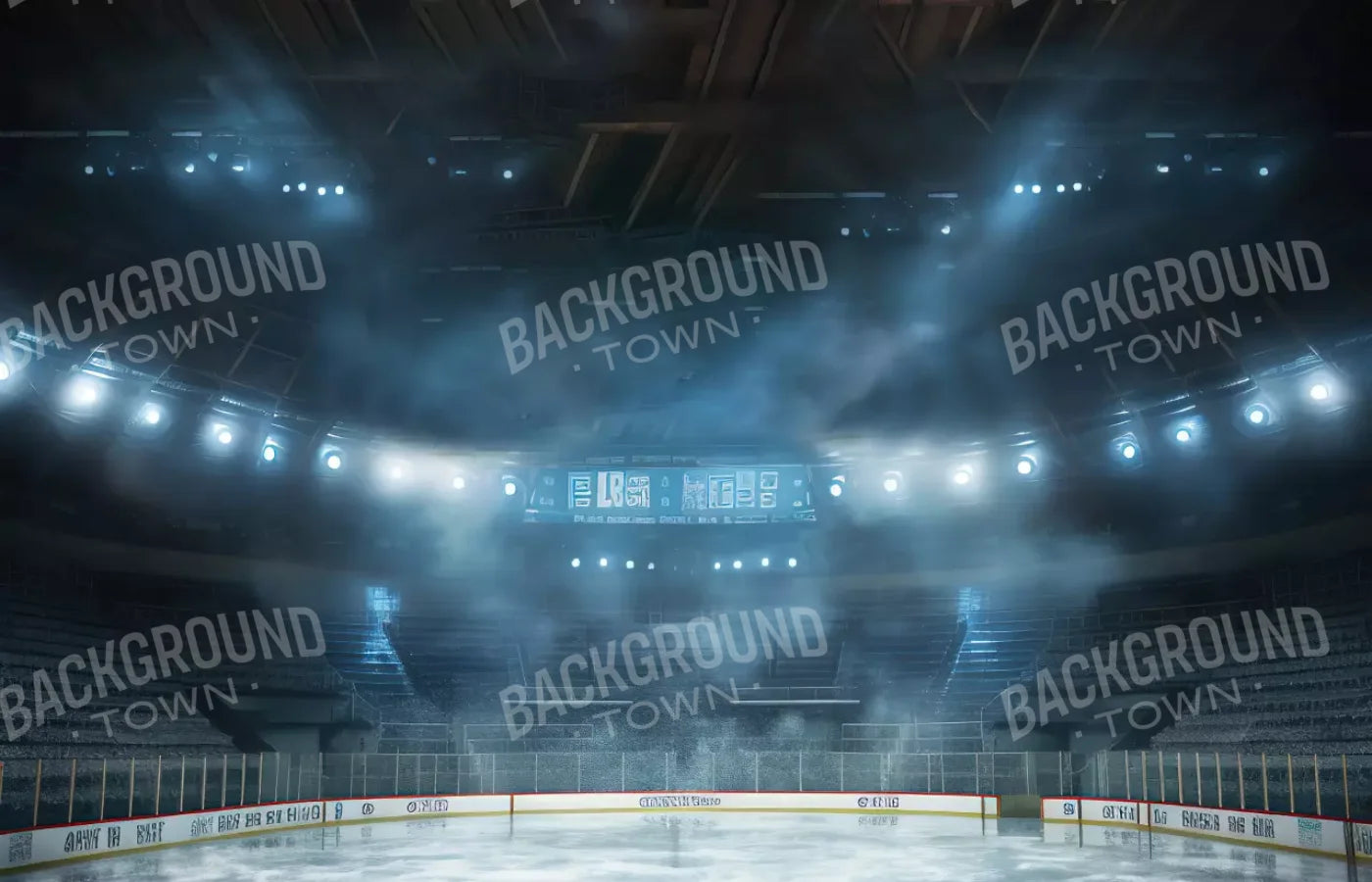 Sports Hockey On Ice 14’X9’ Ultracloth (168 X 108 Inch) Backdrop
