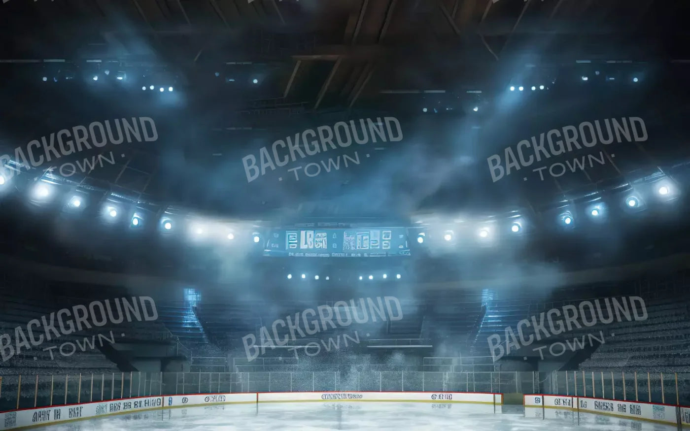 Sports Hockey On Ice 16’X10’ Ultracloth (192 X 120 Inch) Backdrop